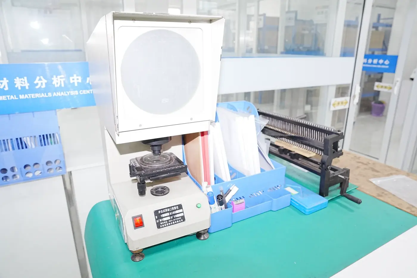 Hardness tester for pipe fitting material inspection