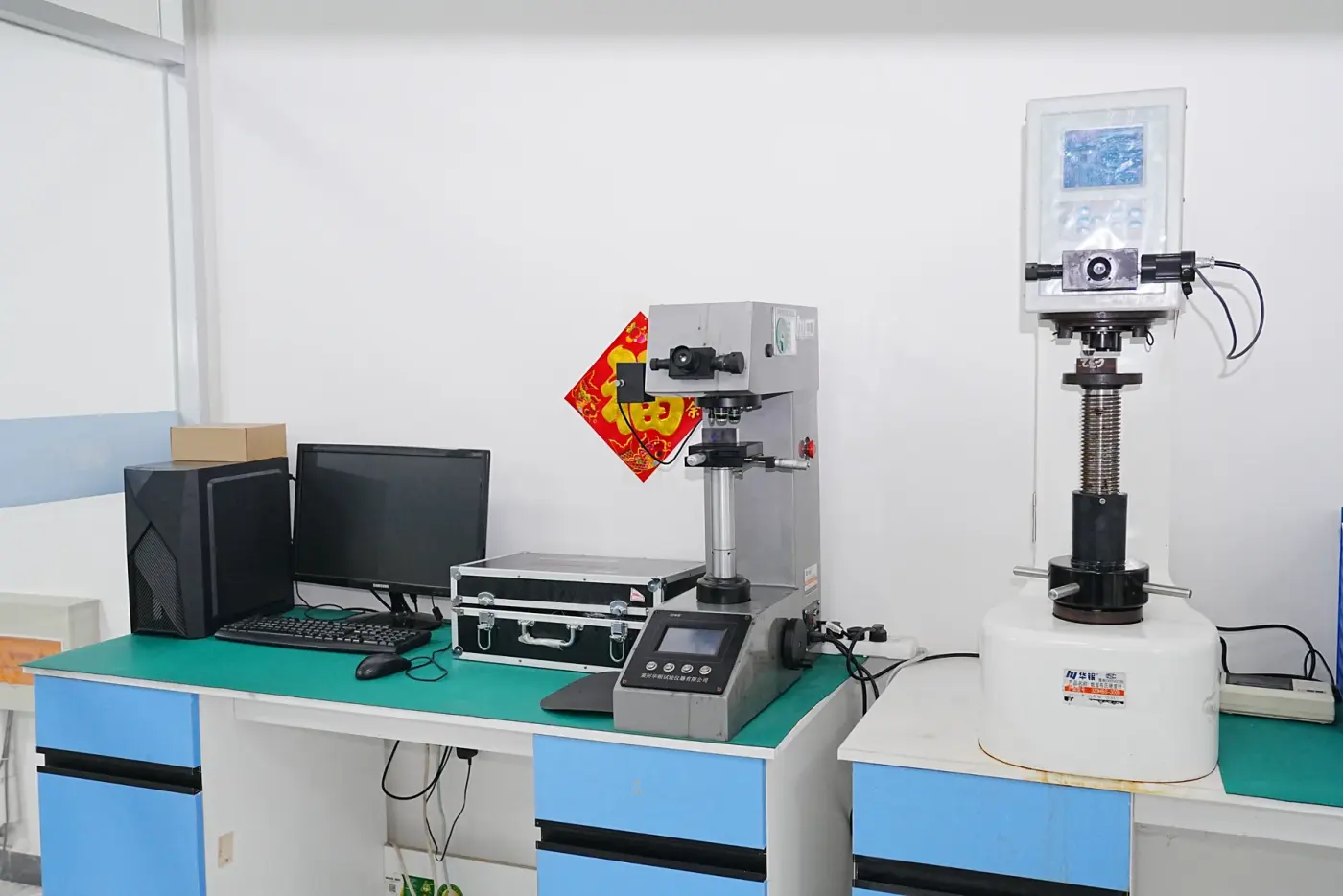 Material analysis instruments in the pipe fittings laboratory